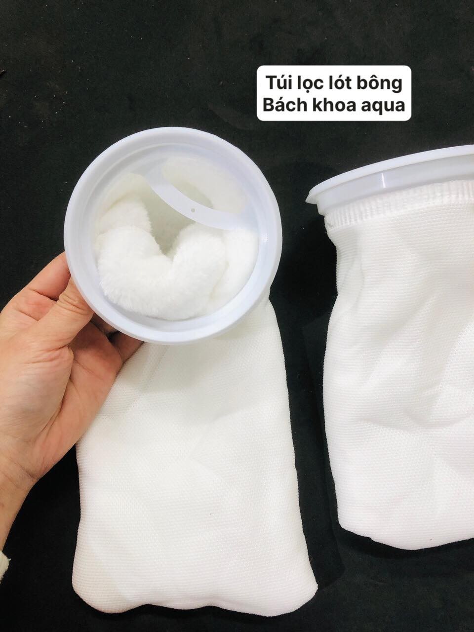 Túi lọc lót bông 2 lớp miệng nhựa
